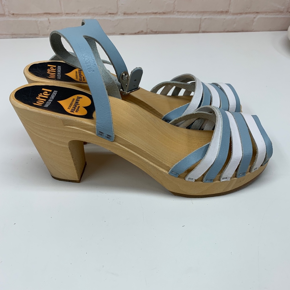 Swedish Hasbeens Toffel Sky High Sandals Clogs 40 - Picture 1 of 7